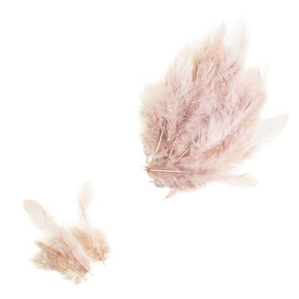 Перья в пакете, Пепельная роза, 8-10 см, 100 шт.
