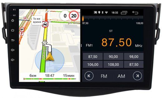Магнитола для Toyota RAV4 30 2005-2012, Vanguard - Parafar PF018-1FHD на Android 13, 8-ядер, 2Гб+32Гб, CarPlay, 4G SIM-слот