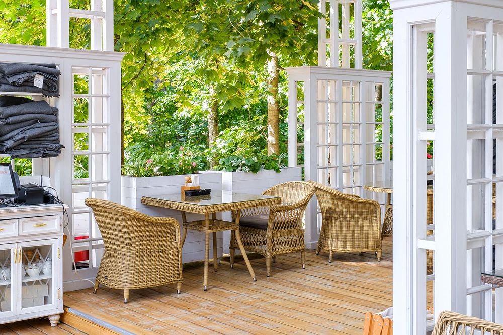 "Равенна" плетеное кресло из искусственного ротанга, цвет соломенный