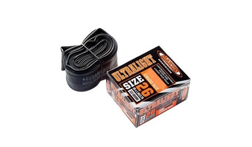 Камера Maxxis Ultralight 0.65 mm 26*1.50/1.75, Вело ниппель112 гр.