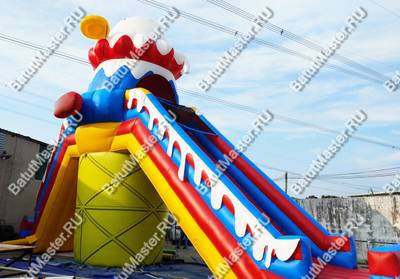 Батут-горка "Крутой спуск", 14*3,5*7,5 м