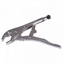 KING TONY (6013-10R) Зажим с фиксатором 250 мм, с закругленными губками