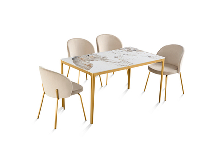 Стол обеденный Ist Casa Камео, 120х80х75 см, белый мрамор (Пандора)