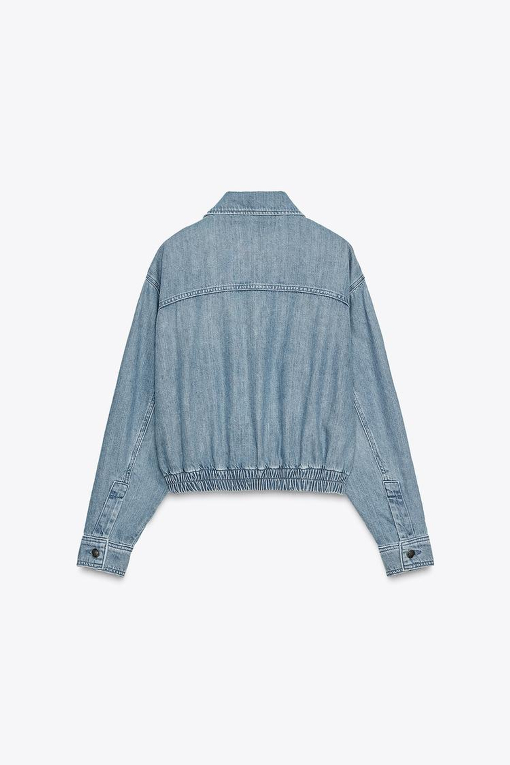 ZARA ДЖИНСОВЫЙ БОМБЕР ZW COLLECTION, СИНИЙ