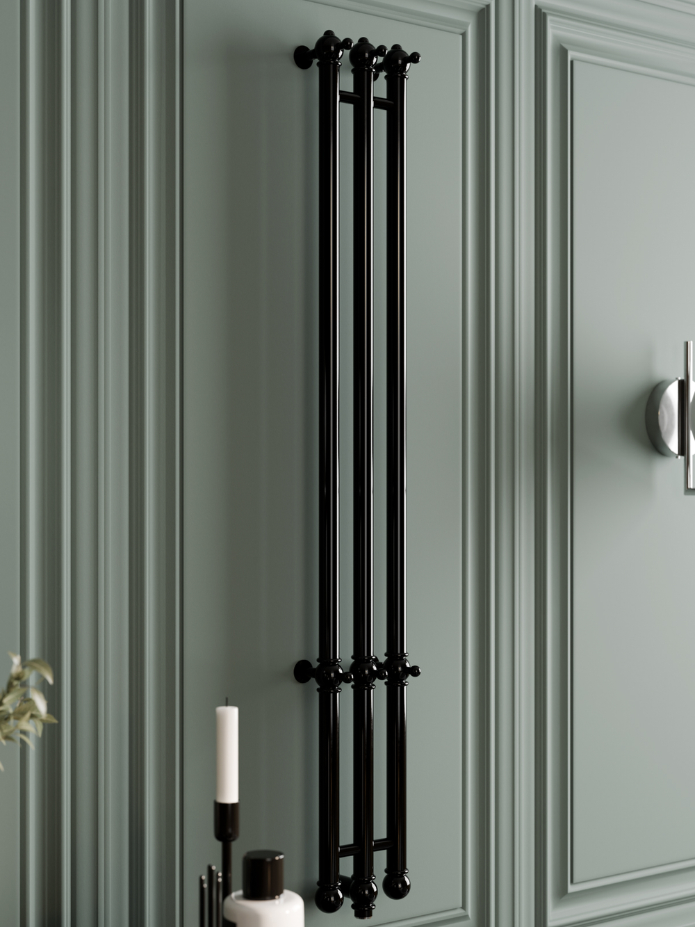 Полотенцесушитель Винтаж 3 120х16 Черный лак
