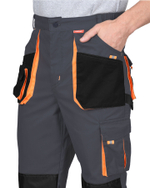 Брюки СИРИУС-МАНХЕТТЕН т.серый с оранж. и черным