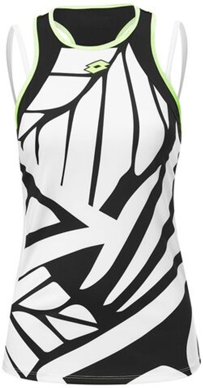 Женский топ теннисный Lotto Top Ten W III Tank PRT PL - bright white/all black