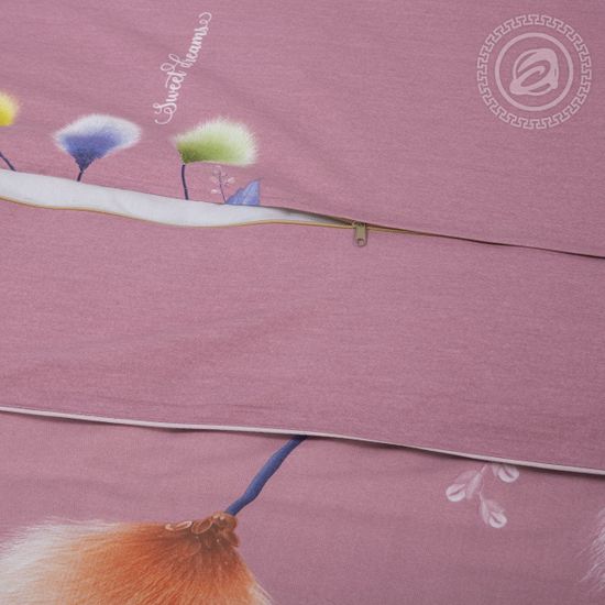 Двуспальный с европростынёй комплект постельного белья Нинель велюр (фуле)