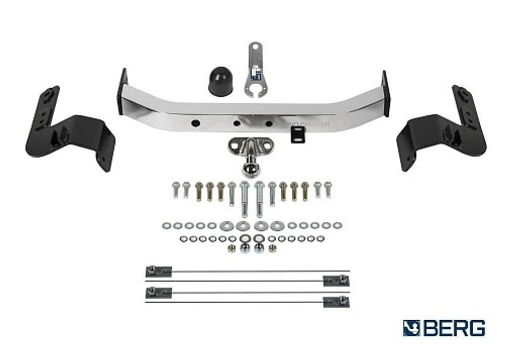 ТСУ для Toyota Land Cruiser 200 (кроме Executive, TRD), 2007-, шар F, с нерж. накладкой, 1500/75 кг. F.5713.003