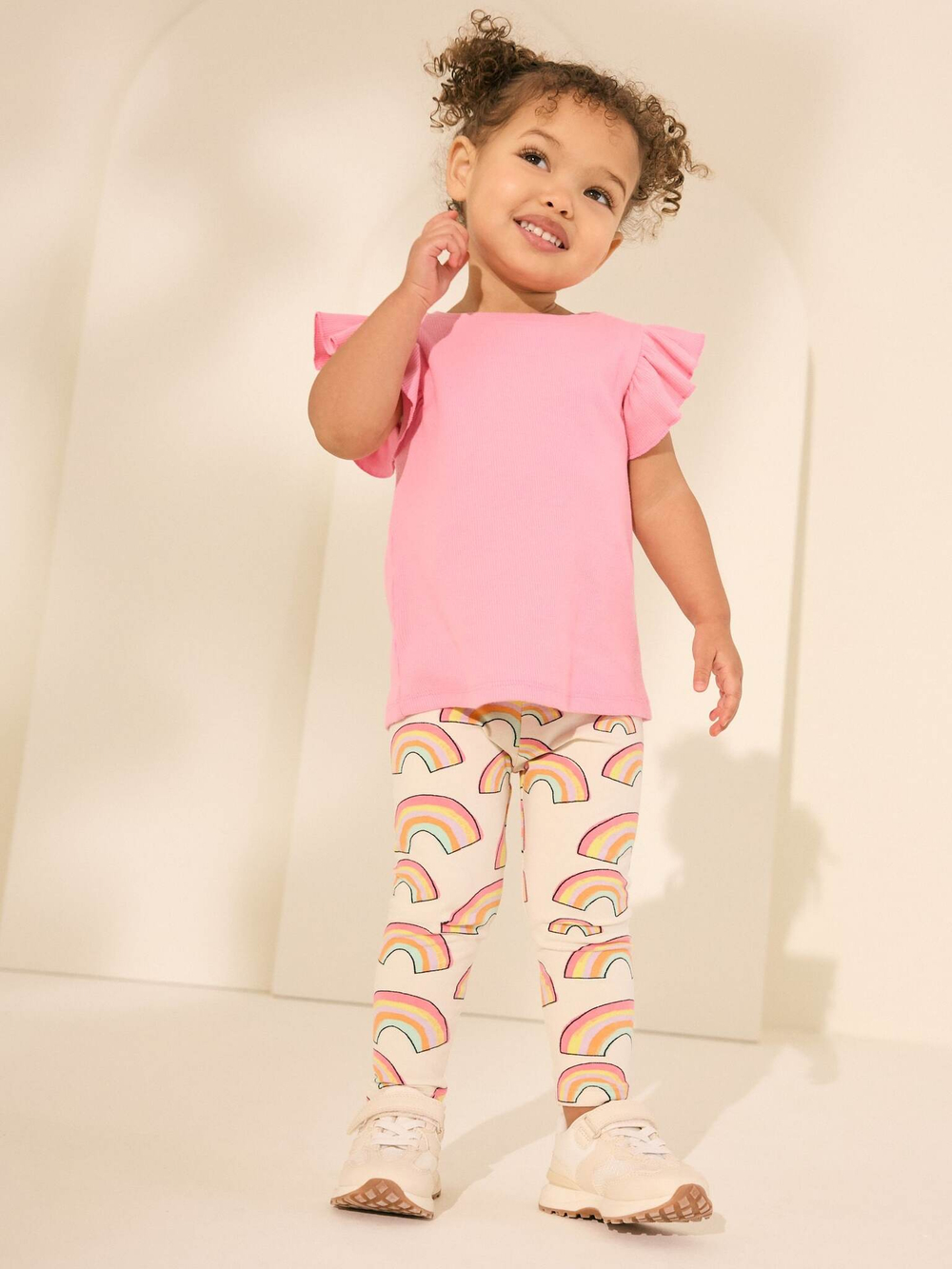 Легинсы для девочки Next AT0-428, Кремовый