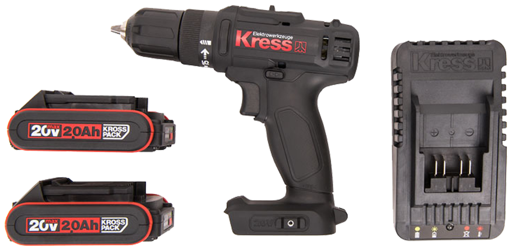Аккумуляторная дрель-шуруповерт Kress KU210.1 с двумя 2Ач АКБ и ЗУ