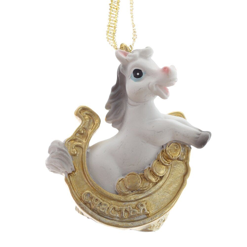 GAEM Фигурка декоративная подвесная "Лошадка", L5 W2 H5 см, 2в.
