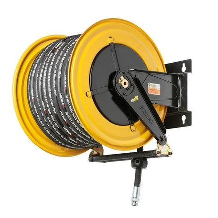 Катушка для раздачи воздуха/воды 20 бар, шланг 30 м, диаметр 1", неповоротная, ECODORA (Италия)