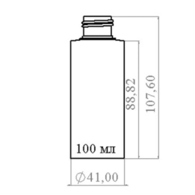 Флакон ПНД 100 мл (24) Белый цилиндр