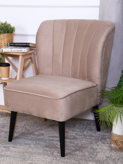 Кресло "Donatello" антивандальный велюр бежевый/венге