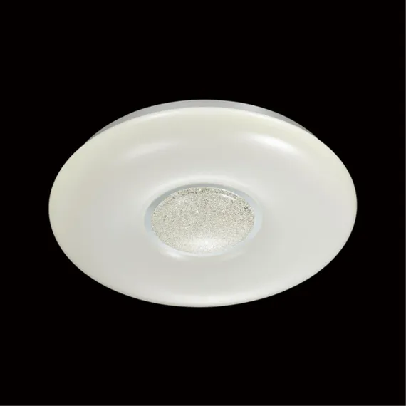 2074/DL PALE SN 069 Светильник пластик/белый/хром/прозрачный LED 48Вт 3000-6300K D410 IP43 пульт ДУ LAZANA