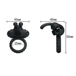 Эрекционное кольцо Pretty Love Eudora с виброзайцем, Ø 2,5 см