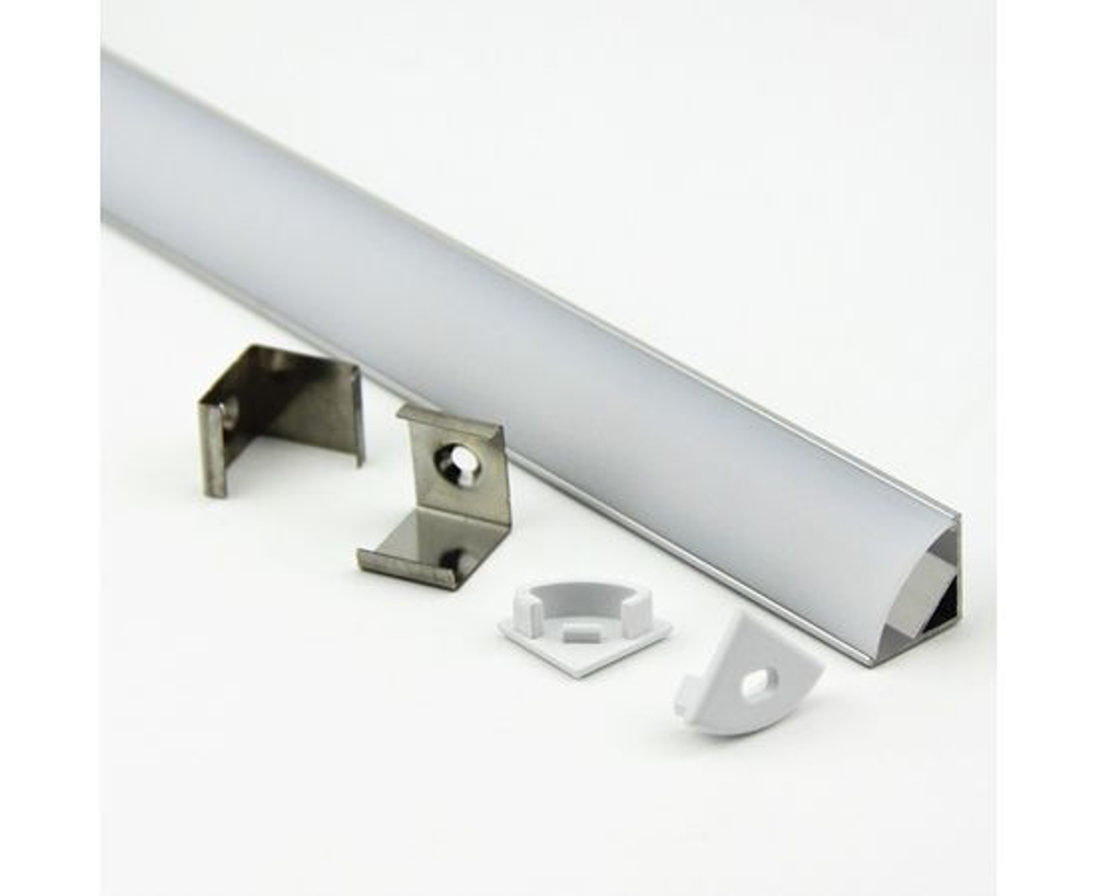 Профиль для светодиодной ленты General Lighting Systems угловой 2000x16x16 мм алюминиевый арт. 522700