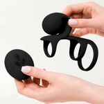 Эрекционное кольцо со стимуляцией для пар SVibe Snail JOVI Arc, черное