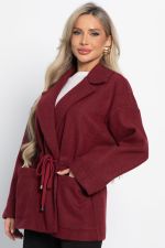 Пальто-пиджак (бордо) Б15083-7М LT Collection
