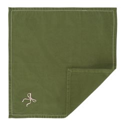 Салфетка сервировочная Fancy Bows оливкового цвета из коллекции Essential, 45х45 см