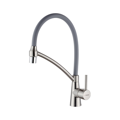 смеситель кухня  LEDEME гибкий шланг серый L4399A-9