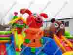 Коммерческий надувной батут "Маша и Миша", 10*6*2,8 м
