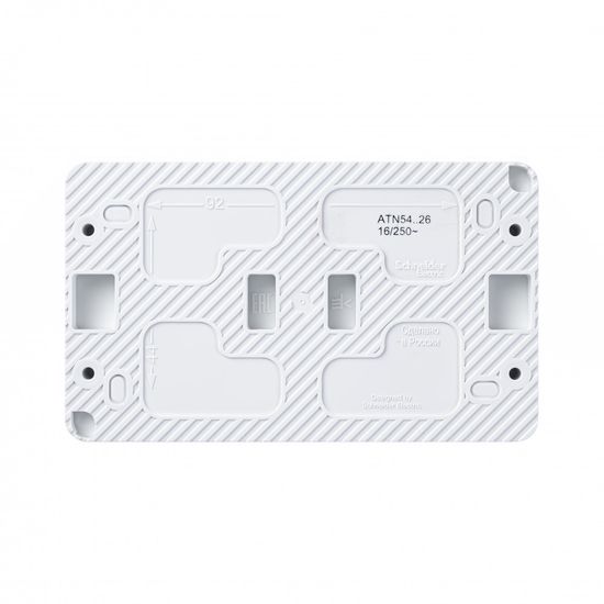 Розетка 2-м ОП AtlasDesign PROFI 16А IP54 заземл. защ. шторки бел. SE ATN540126