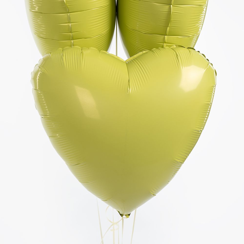 Ag Шар Сердце 18'' / 46 см, Мистик Лимон сатин (БГ-15)  Изображение2