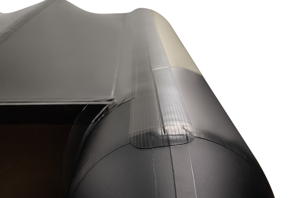 Броня-360 СК слань+киль хаки-черный (Лодка ПВХ под мотор с усилением)