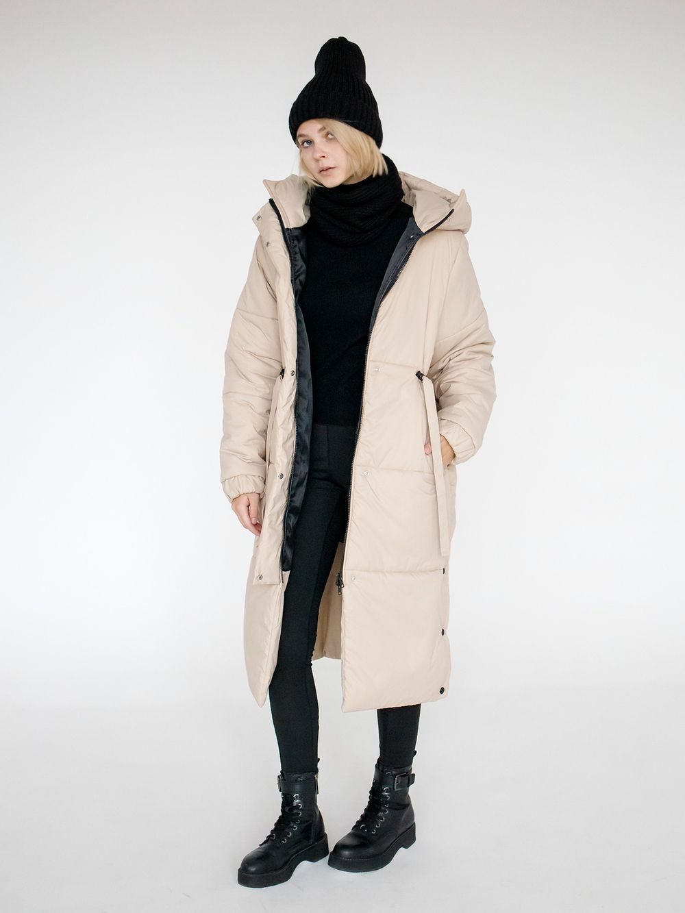 Купить Пуховик ko-ko-ko зимний женский бежевый Пуховик ko-ko-ko зимний женский бежевый