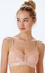 Бюстгальтер с мягкой чашкой Botanical Lace (Размер: 34B) (Цвет: пудровый)