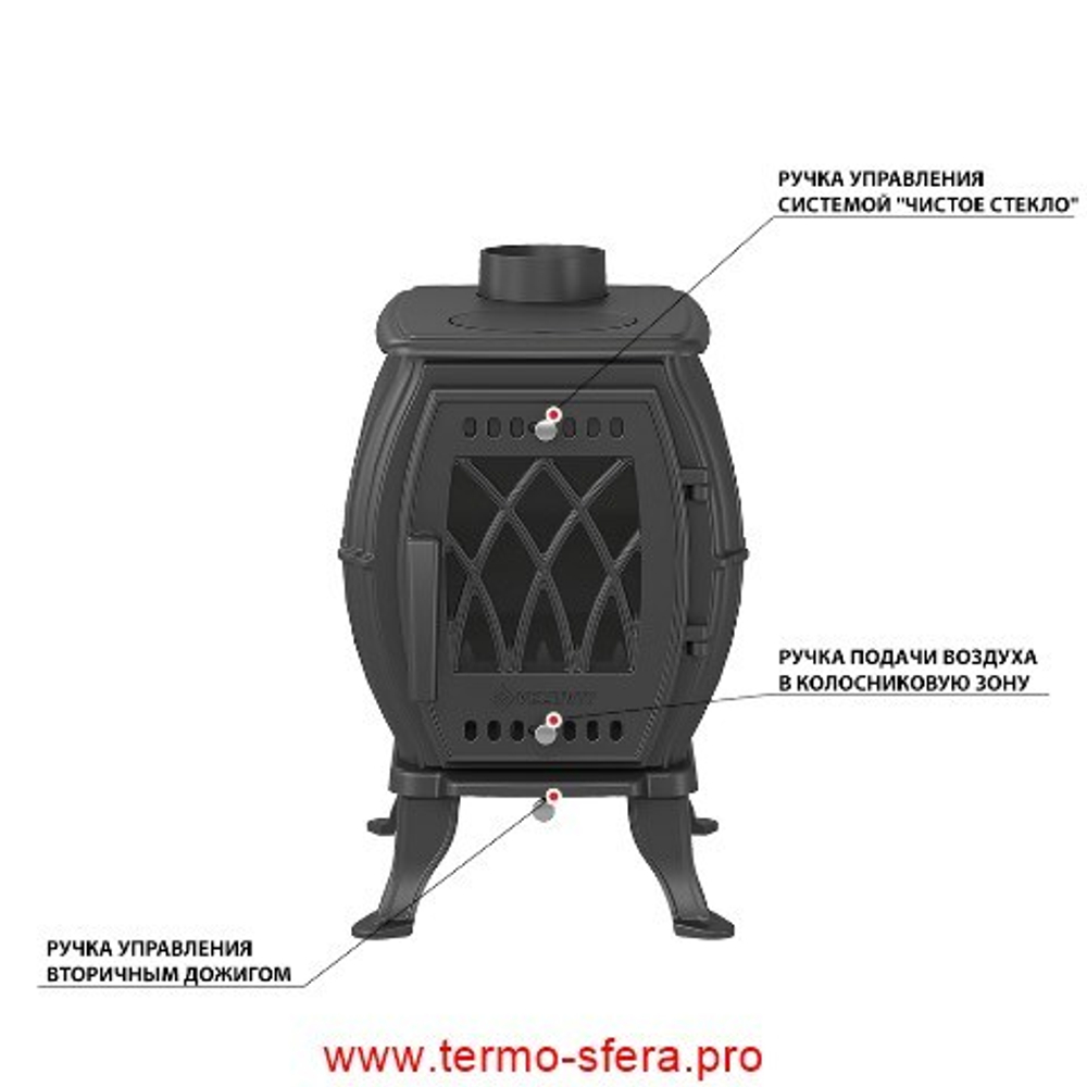 Печь-камин Везувий BX-05 "Антрацит"