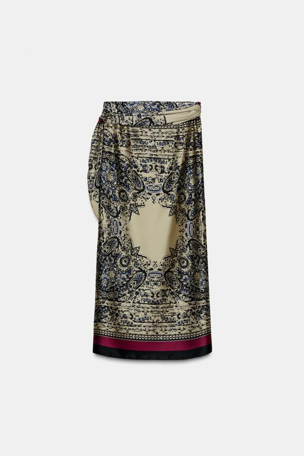 ZARA ЮБКА-ПАРЕО С ПРИНТОМ ПЕЙСЛИ — ZW COLLECTION, РАЗНОЦВЕТНЫЙ