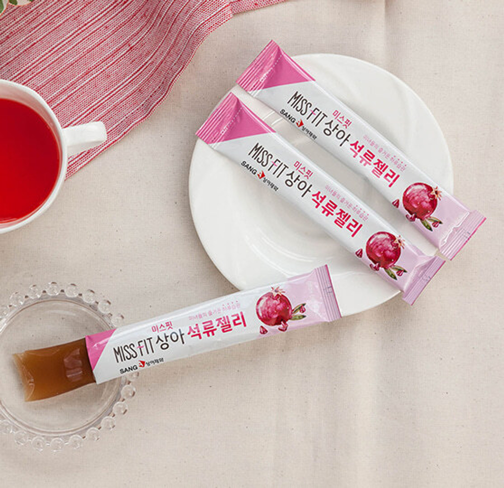 Гранатовое желе с коллагеном без сахара Nourishing Pomegranate Jelly, Beautiful Skin Sanga Miss Fit