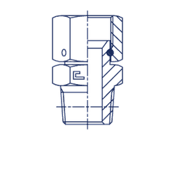 Штуцер FNC JIC 3/4" BSPT 1/2"