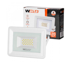 Прожектор светодиодный SMD 20W 5700K IP65 белый Wolta WFL-20W/06W
