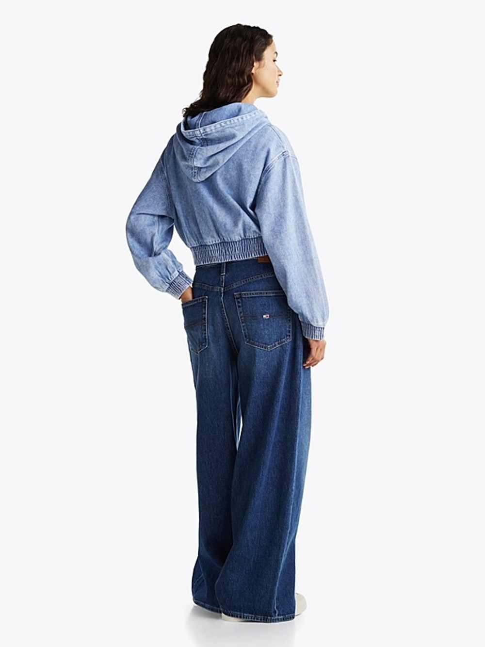 Толстовка женская TOMMY JEANS TJW DENIM CROPPED HO