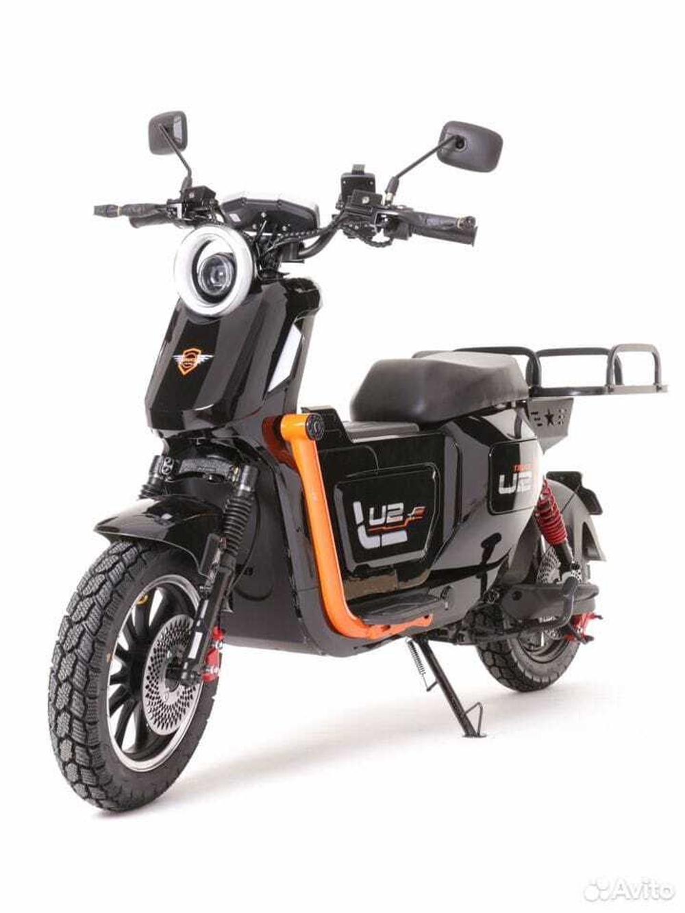 Электроскутер U2 1500W, 60V/30AH железо-фосфатный аккумулятор (LiFePo4)аудио система с подключением через Bluetooth, задний ход.