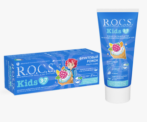 ЗУБНАЯ ПАСТА ROCS KIDS ФРУКТОВЫЙ РОЖОК 45ГР