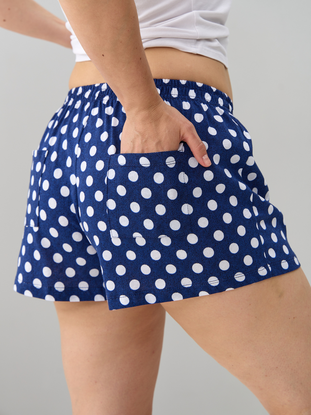 Шорты Н-141Х/джинс-крупныйгорох