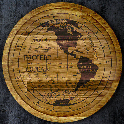 Блюдо большое "Старая карта. Западное полушарие"