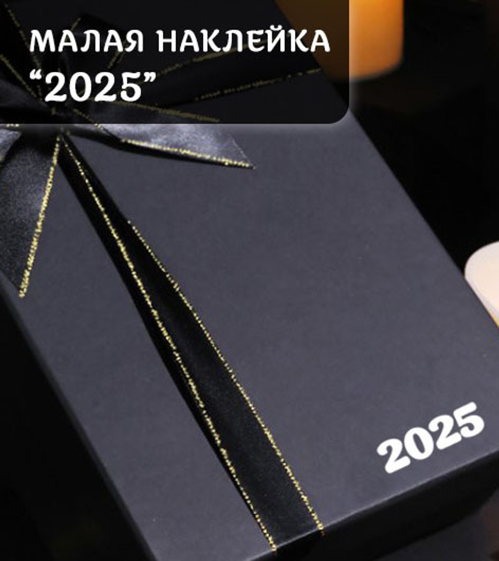 Наклейка малая "2025", скругленные углы, 45х13 мм
