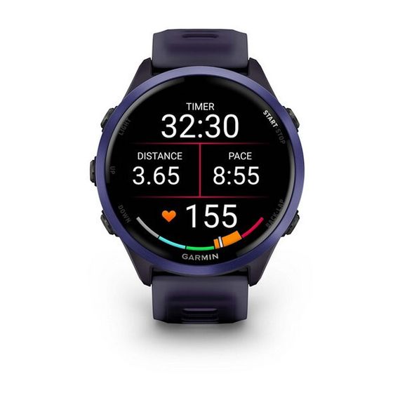 Garmin Forerunner 570 47 мм — Алюминий цвета индиго с полупрозрачным ремешком цвета имперского пурпура/индиго