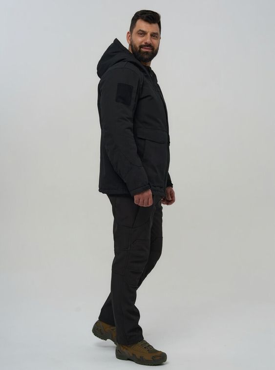 Тактическая зимняя куртка (Бушлат) с фольгой Черный