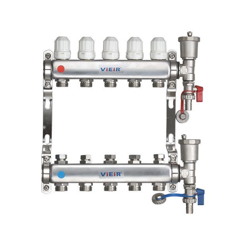 Коллекторный блок нерж в сборе с расход.  2 выхода VIEIR VR113-02А   34781