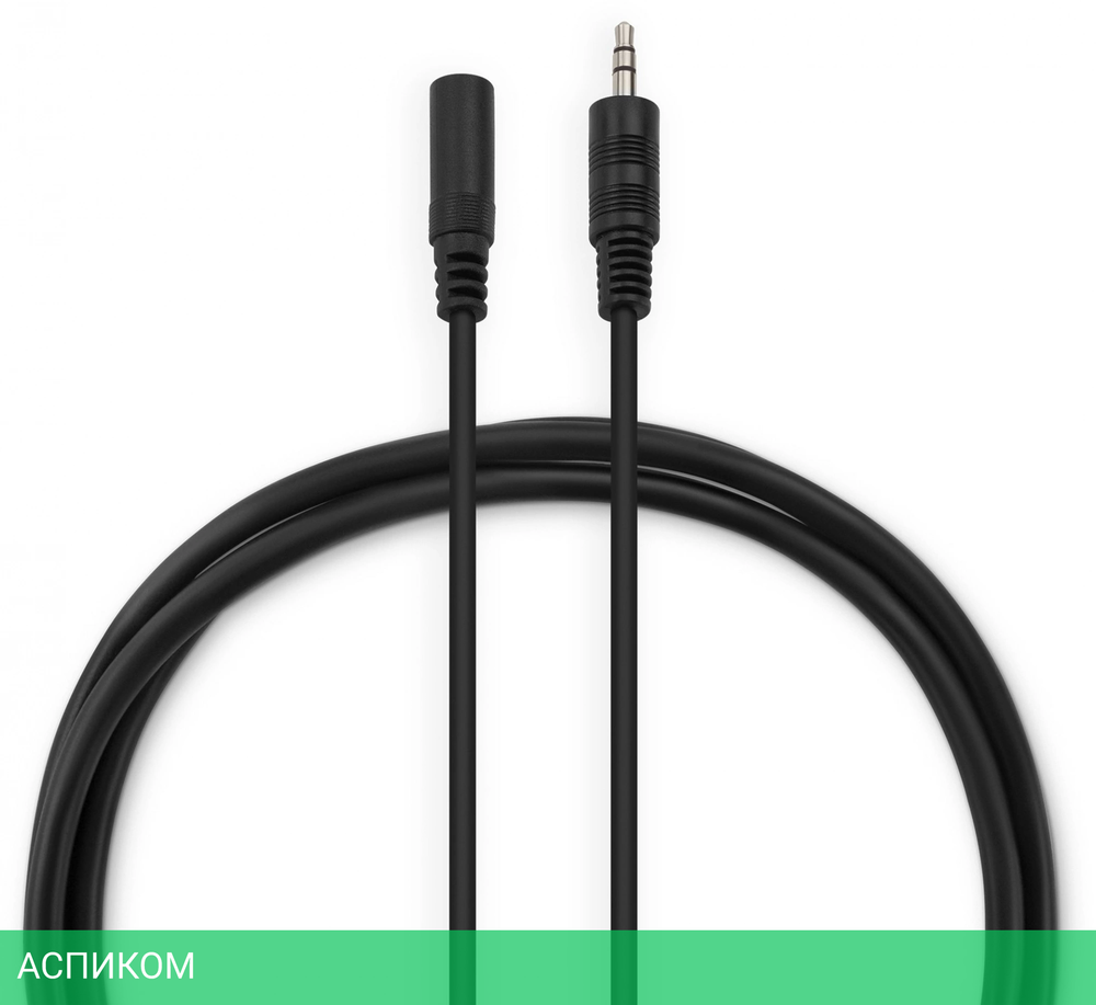 Кабель Buro BAAC003-2 3.5мм Jack удлинительный (m-f) стерео 2.0м черный