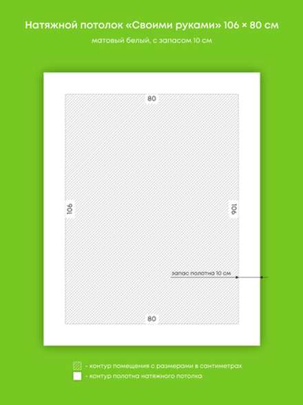 Натяжные потолки 0.8 м2, 2.8 м2