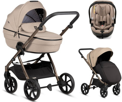 Детская коляска Tutis Uno 6 Plus Essential collection 3 в 1 с автокреслом Beno Beige 1602146 Nougat