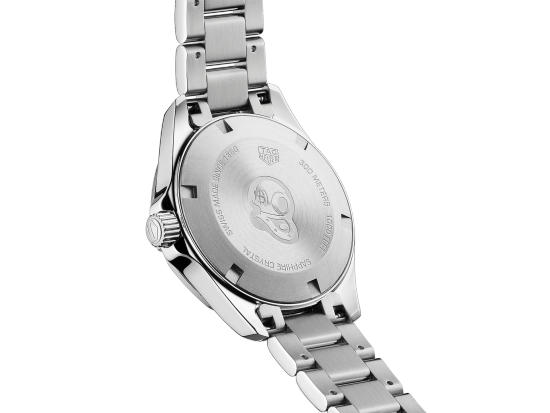 Tag Heuer WBD1314.BA0740 женские швейцарские часы AQUARACER с бриллиантами вид сзади